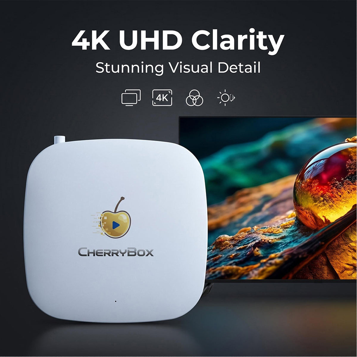 Cherry Player media player with 4K UHD display